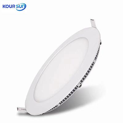 China Modern High Bright Aluminum Concealed Round and Square Recessed LED Panel Lights 3w 6w 9w 12w 15w 18w 24w Indoor LED Panel Lights for sale