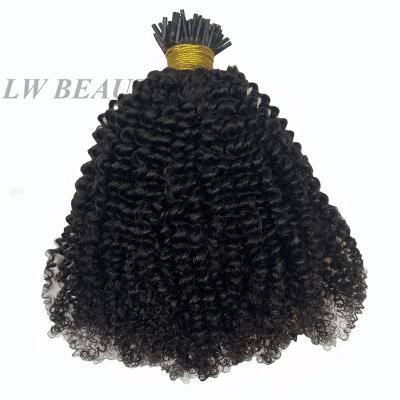 China 100%Human Hai Curly Hair Extensions rKinky I Tips Afro Kinky Curly Hair Extensions Wholesale 100% 4B 4C 3B 3C Kinky Curly Raw Hair Tips I Hair for sale