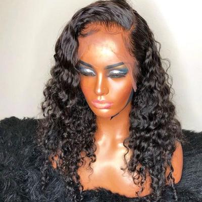 China Hot Selling Curly 10a Virgin Brazilian Hair 13x6 Lace Front Wig Cuticle Aligned Raw Hair Wigs Add Adjustable Band for sale