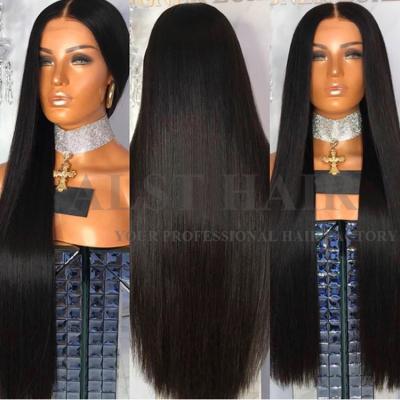 China Hotsale 10a Silky Straight Virgin Brazilian Human Hair Top Grade Full Wave Gluless Lace Wig for sale