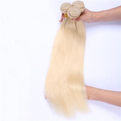 China Wave Top 10a Grade 100% Silky Straight Brazilian Blonde 613 Virgin Hair Weave Bundles for sale