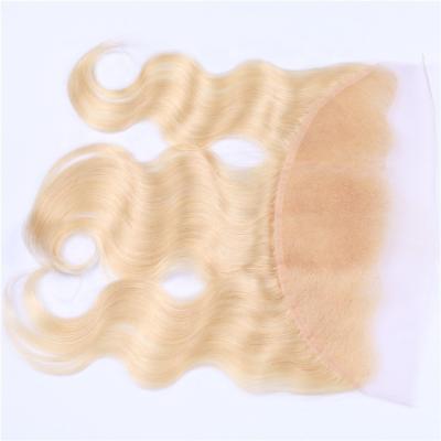 China Wholesale Body Wave Raw Virgin Human Hair 613 Blonde Brazilian Body Wave 13*4 Lace Up Headbands for sale