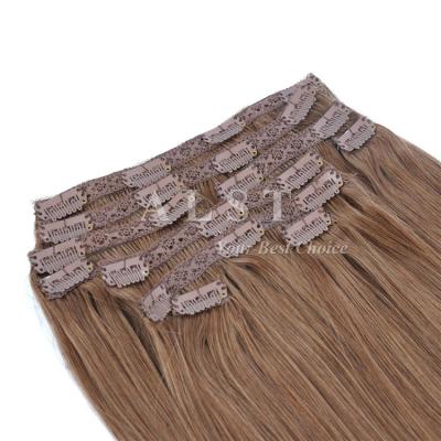 China Silky Straight Double Drawn Remy Full Wave Head Hair Extensions Cut In Hair Wholesale for sale