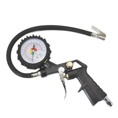 China Auto Motorcycle and Vehicle Tools Auto Car Tire Inflation Gauge Tire Inflator Gun with Gauge, Hose, Quick Coupler for sale