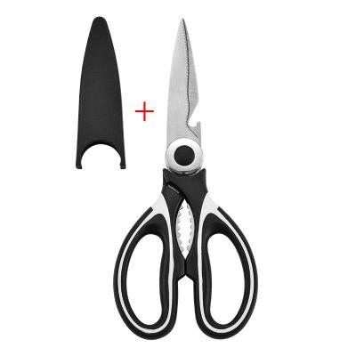 China Viable universal factory stainless steel household meat scissors with cover device kitchen scissors for sale