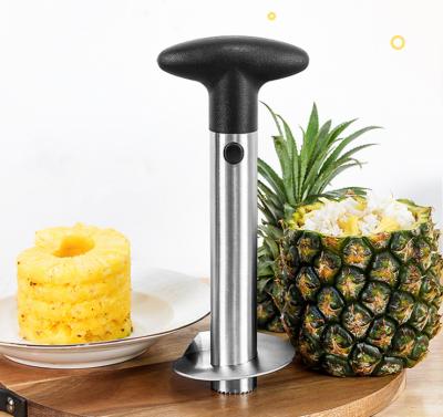 China Factory Kitchen Stocked Fruit Tools Manual Stainless Steel Pineapple Peeler Nuclear Slicer for sale