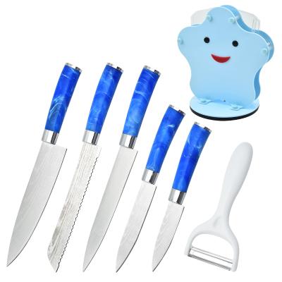 China Viable high quality creative tool holder 7 pieces stainless steel kitchen knife chef knife fruit set for sale