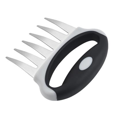 China Easily Cleaned Factory Stock Stainless Steel Kitchen Accessories Meat Shredder and Outdoor BBQ Pull Pork Cutting Claw Black Handle for sale