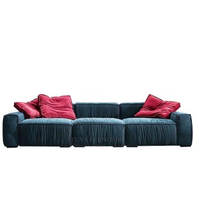 China Modern Italian French Modern Leather Living Room Furniture Fabric Design Mid Century Modular Sectional Sofa for sale