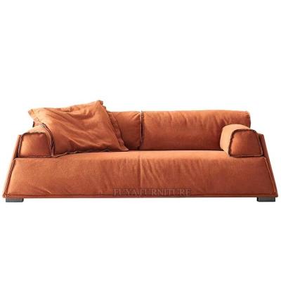 China Modern Design Modern Contemporary Classic Leather Living Room Furniture The Hard And Soft Thin Chesterfield Sofa for sale