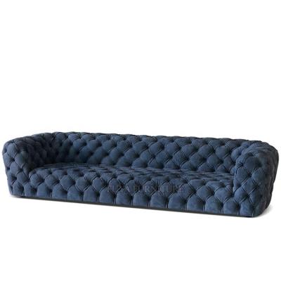 China Modern Design Modern Italian Contemporary Living Room Furniture Quilted Button Back Chester Moon Chesterfield Sofa for sale