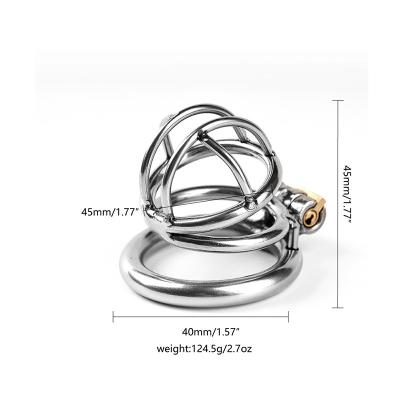 중국 스테인레스 스틸 남성 섹스 토이 수탉 순결 케이지 남성 순결 장치 50mm 판매용