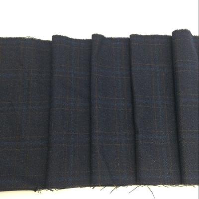 China 100% Organic Merino Wool Windowpane Fabric Worsted Blazers Fabric for sale