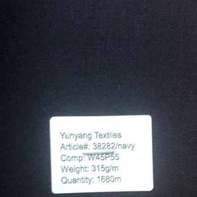 China Plain 45%wool 55%polyester tropical fabric for uniform in navy for sale