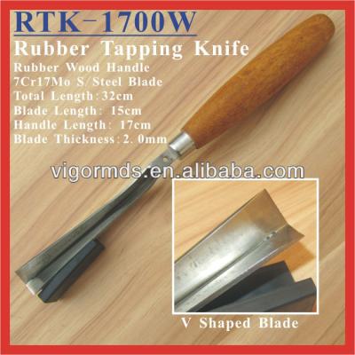 China SERVING KNIFE (RTK-1700W) High Quality 7Cr17 Mo Steel Rubber Tapping Knife for sale