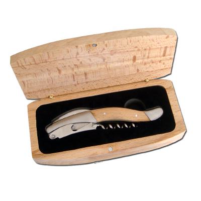 China (OP-0290B) Sustainable High Quality Multi Corkscrew Wine Bottle Opener Gift Set With Beech Box for sale