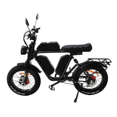 China 2023 Bafang Aluminum Alloy Double Motor 52v1000wx2 Double Battery 66ah Oil Brake Full Suspension Seat Long Tire Fast Electric Bicycle for sale