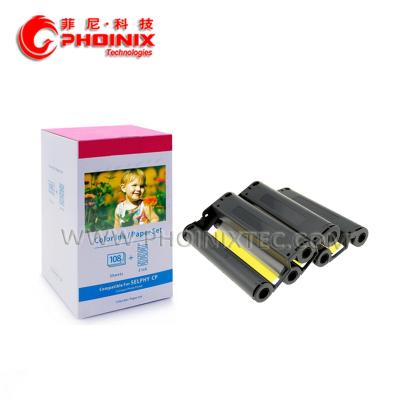 China COMPATIBLE Compatible KP108in Color Ink and Paper Set for Canon SELPHY (3 Ink Cassette + Paper Sets) CP900/CP910/CP1000/CP1200 for sale