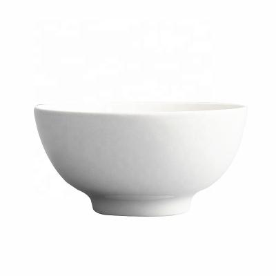 China Sustainable Kids Round Porcelain Bowl Small Traditional White Ceramic Soup Bowl for sale