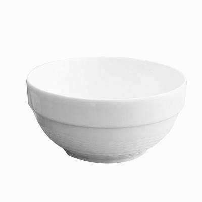 China 7 Inch Tall Fruit Bowl Promotional Cheap Promotional White Ceramic Soup Bowl for sale