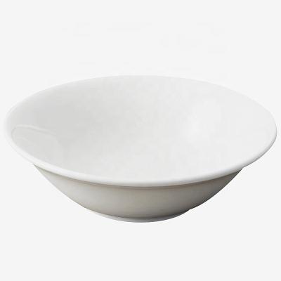 China 6 Inch Super Viable White Ceramic Dinnerware Soup Bowl Porcelain Round Large Caliber Rice Bowl for sale