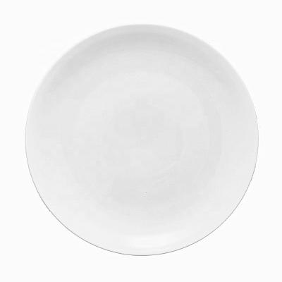 China Factory Promotion Viable 10 Inch Simple White Ceramic Porcelain Dinner Plate Pizza Dish Plates for sale