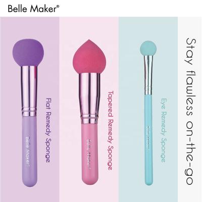 China New Arrival Liquid Foundation Cosmetic Latex Free Makeup Sponge Brush Round Shape Handle Sponge Brushes For Makeup Remedy, Liquid Foundation, BB Cream for sale