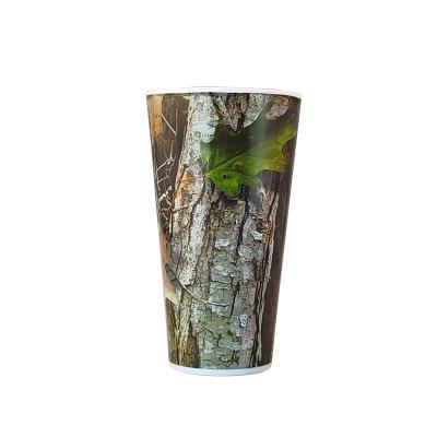 China Melamine Print Novelty Retro Grain Eco-Friendly Reusable Mug Food Grade Wooden Plastic Cup for sale