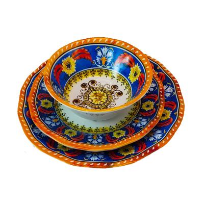 China Bohemian Modern Creative Popular European Salad Bowl Dinner Dish Set High Quality Viable Dish Set for sale