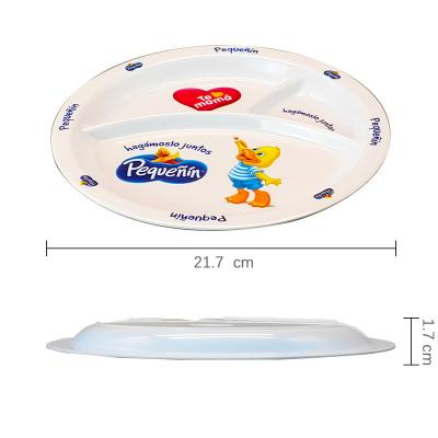 China Novelty Cartoon Kindergarten Cute Children's Tableware Melamine Divided Dish Set Dish for sale