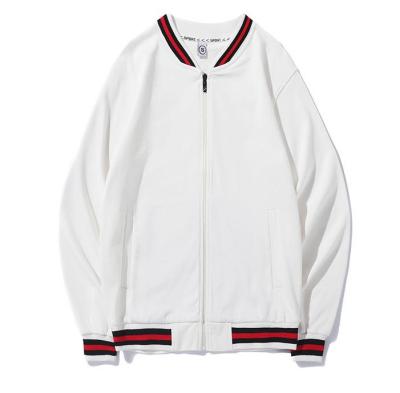 China Wholesale Plain Blank Men's Autumn Fashion Sports Casual Unisex College White Baseball Shirt Jacket QUICK DRY Cotton for sale