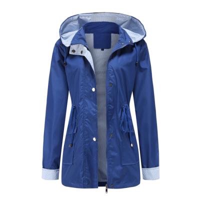 China 2021 Raincoats New Spring And Autumn Detachable Hood Waterproof Women's Zipper Jacket, Women's Jackets for sale