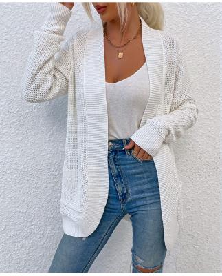 China Fashion Autumn Casual Long Sleeve Hem Anti-wrinkle Curved Long Cardigan Sweater Women Jacket Sweaters for sale