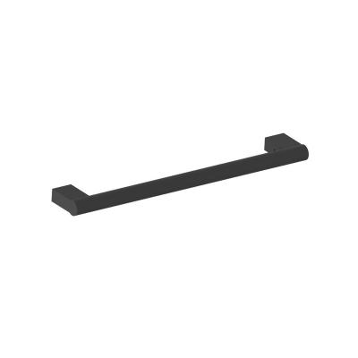 China Modern Hot Sale Wall Mounted Bathroom Single Grab Rail In Black for sale