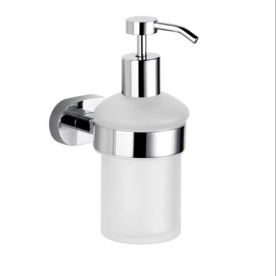 China Wall Mounted Foam Soap Dispenser Hotel Bathroom Chrome Glass Soap Dispenser With Pump for sale