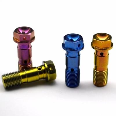 China Professional Cars China Factory Supply Gr.5 Titanium Alloy Ti-6Al-4V Banjo Bolt For Motorcycle / Bike Parts for sale