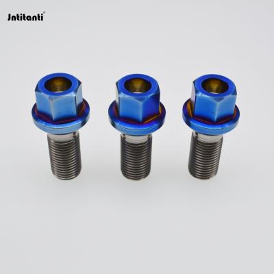 China Car Jntitanti Gr5 Automotive Titanium Alloy Automobile Wheel Hub Screw Ball Seat Lug Bolt for sale