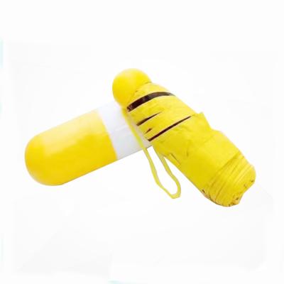 China Daily use for lady's capsule times pocket umbrella anti 5 UV cheap Quality-assured with Mini Hook for sale