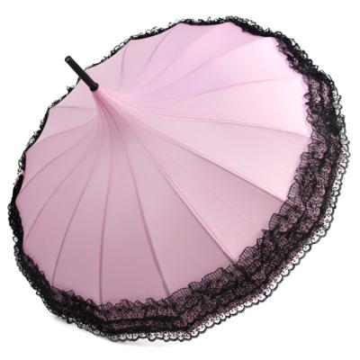 China Vintage Luxury Pagoda Lace Wedding Photographic Decorative Umbrella for sale