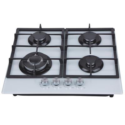 China Hotel Hot Sale Professional Manufacturer Powerful Counter Integrated Built In Cooktops Glass Stove Gas Hobs With Four Burner Cooker for sale