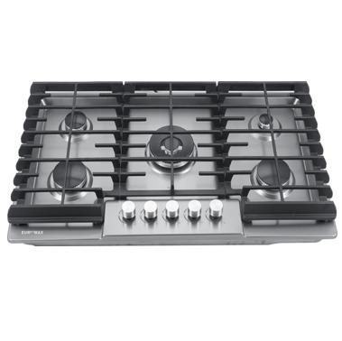 China Hotel Five Burner 90cm Kitchen Cooking Appliances Commercial Gas Stove for sale