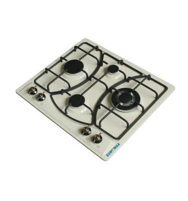 China Hotel Household Gas Cooker Top 4 Burners Gas Stove Cooking White Coating Panel Nice for sale