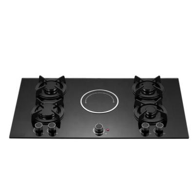 China Hotel Cooking Appliances Household Tempered Glass Cooktops 5 Burner High Quality Gas Stove for sale