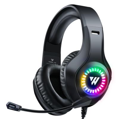 China Lightweight High Performance RGB Edging - Noise Stereo Headphones Led RGB Gaming Headset With Microphone Volume Adjustment Control for sale