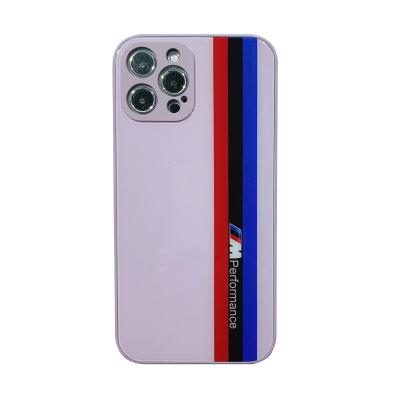 China Anti-drop Side Liquid Glass Case Fits iPhone 12 Pro 11 Phone Case Fashion Track Phone Case for sale