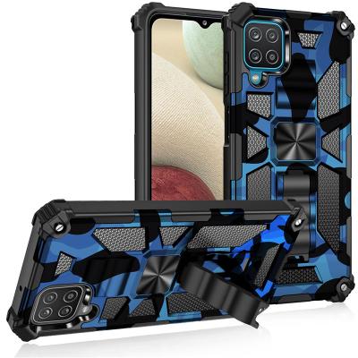 China Anti-fall Car Magnet Ring Shockproof Armor Camouflage Phone Case For Samsung Galaxy A82 Case for sale