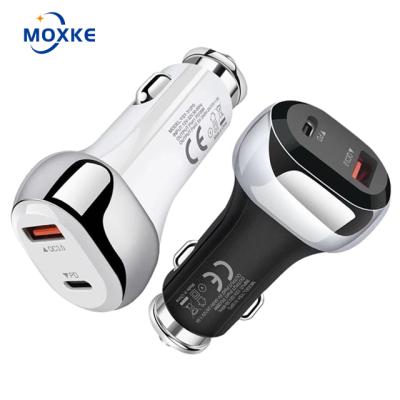 China Lighter Mobile Phone Moxke QC3.0 Car Charger Palladium 38W Fast Charging Charger Dual USB Mini Dual Output Customized Logo for sale