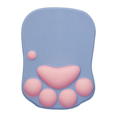 China Cute 3D Cat Paw Memory Foam Wrist Rest Anti-Slip Soft Silicone Mouse Pad For Kids Laptop Computer for sale