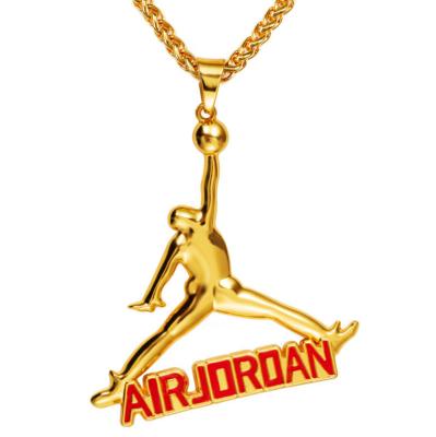 China HipHop Gold Cool Air Jodan HipHop Pendant Chain for sale