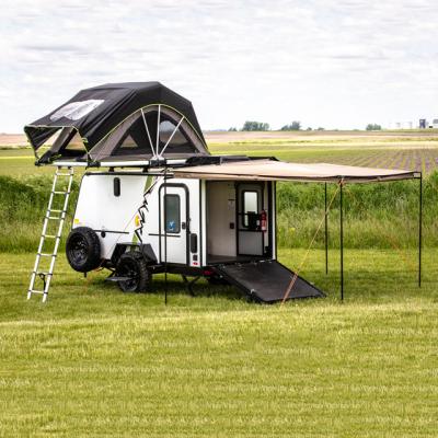 China 2021 New Travel Trailer Noise Top Travel Trailer Toy Hauler With Tent for sale